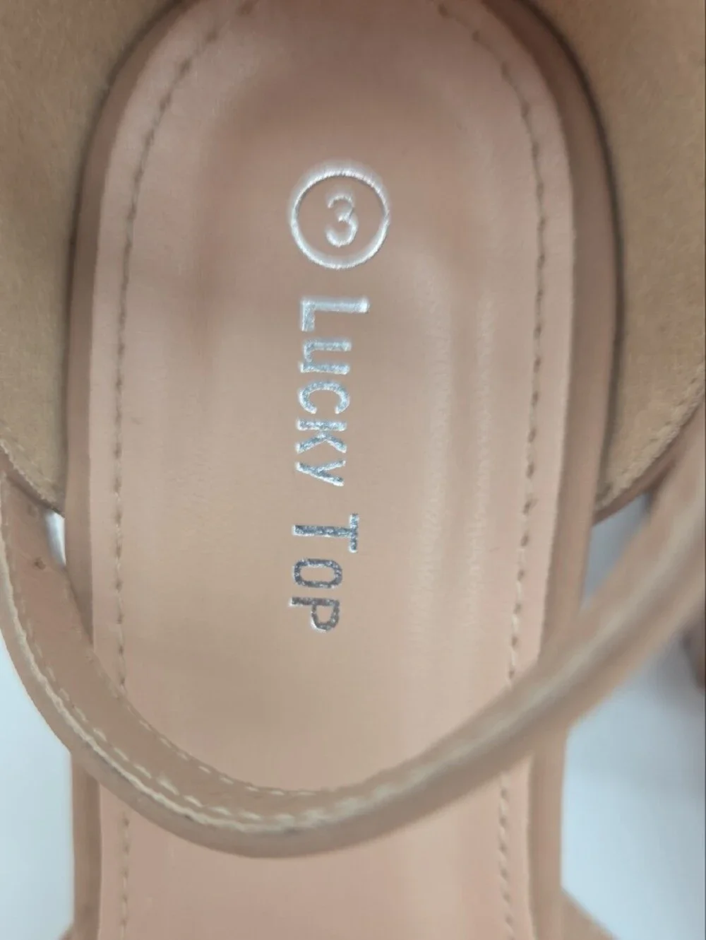 #022 Girls' Classic Ankle-Strap Dress Shoes in Tan
